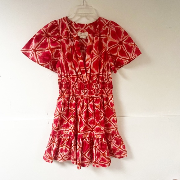 Anthropologie The Somerset Mini Dress in Pink Smocked Poplin Cotton Size Small - Picture 2 of 12